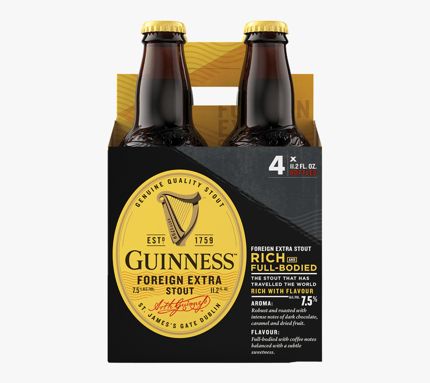 Guinness Foreign Extra Stout - Guinness Extra Stout 4 Pack, HD Png Download, Free Download