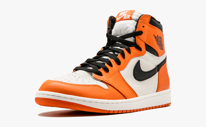 nike air jordan 1 orange and white