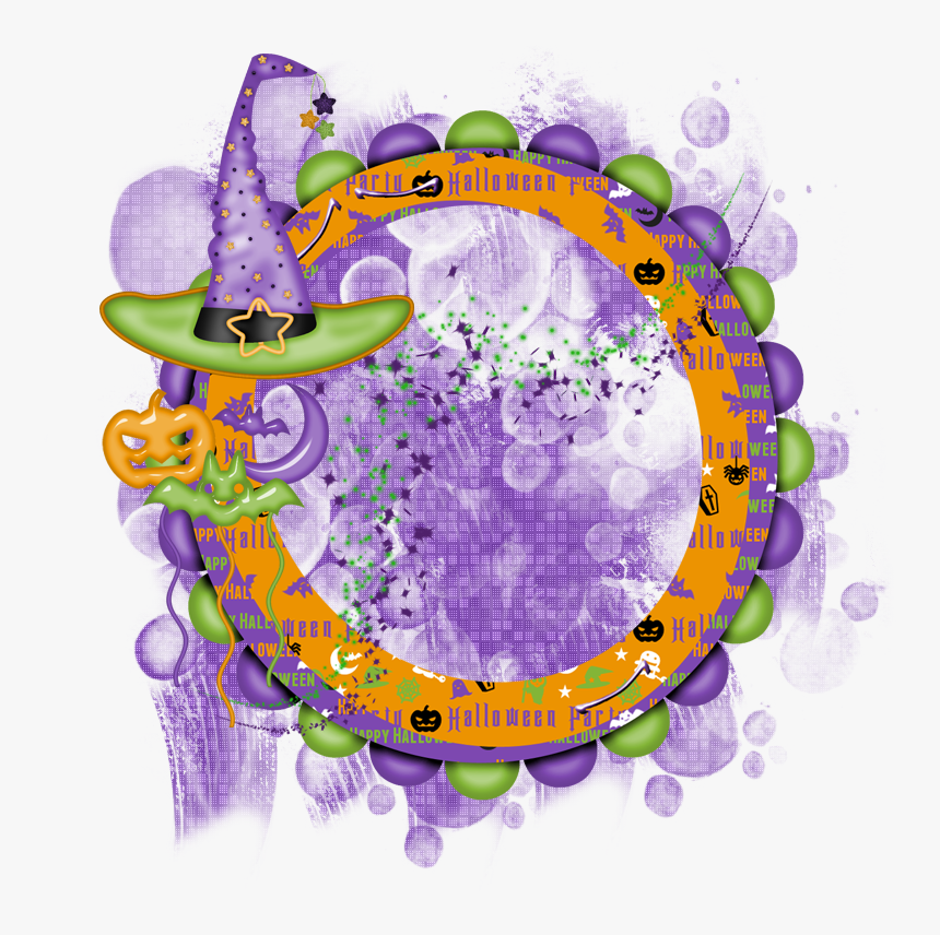 Halloween Cluster Frame - Illustration, HD Png Download, Free Download