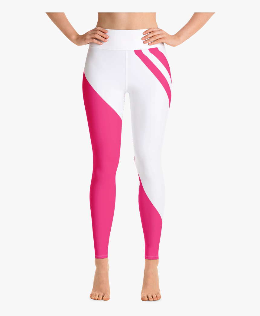 Pwm Olympic Gym Leggings Pink &amp - White Yoga Leggings, HD Png Download, Free Download