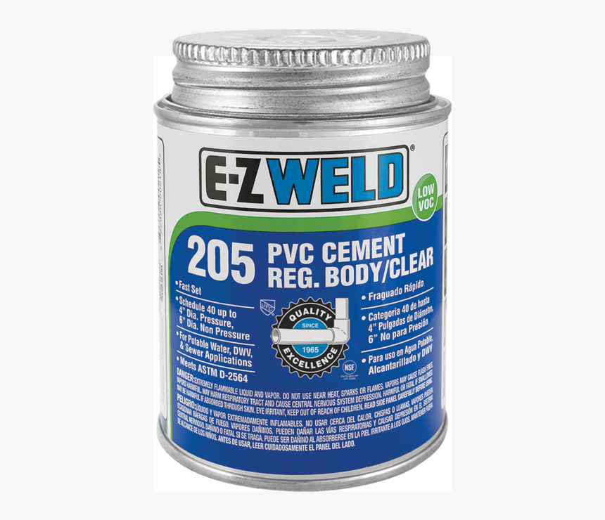 Formufit Fastening Accessories E Z Weld Clear Pvc Cement - Ez Weld Solvent Cement, HD Png Download, Free Download