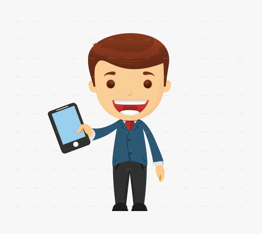 Transparent Cartoon Phone Png - Sales Person Png, Png Download, Free Download