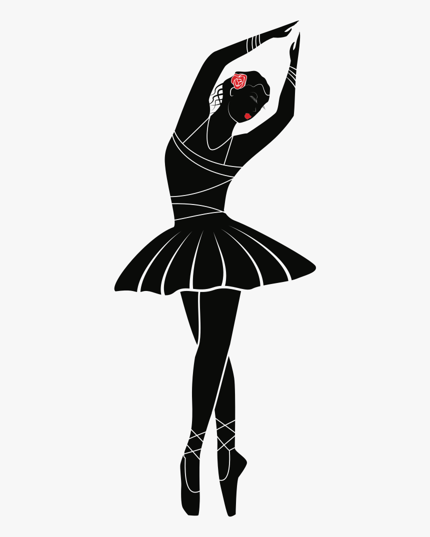 Ballet Dancer - Ballet Shoes Clip Art Black And White, HD Png Download, Free Download