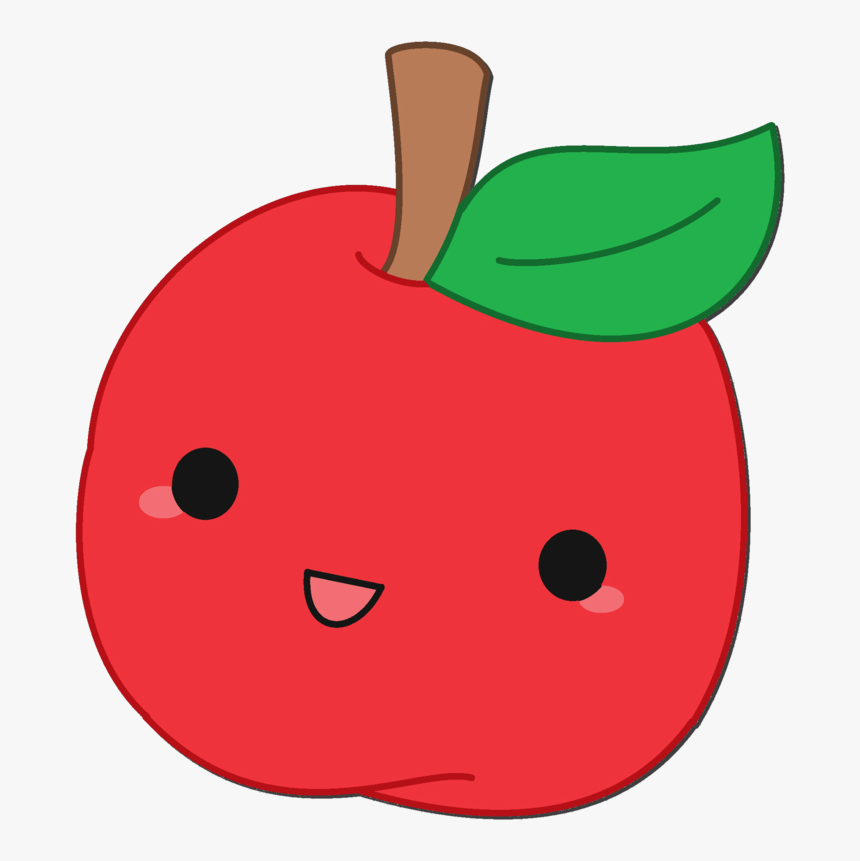 Drawing Apples Chibi - Cute Apple Cartoon Png, Transparent Png, Free Download