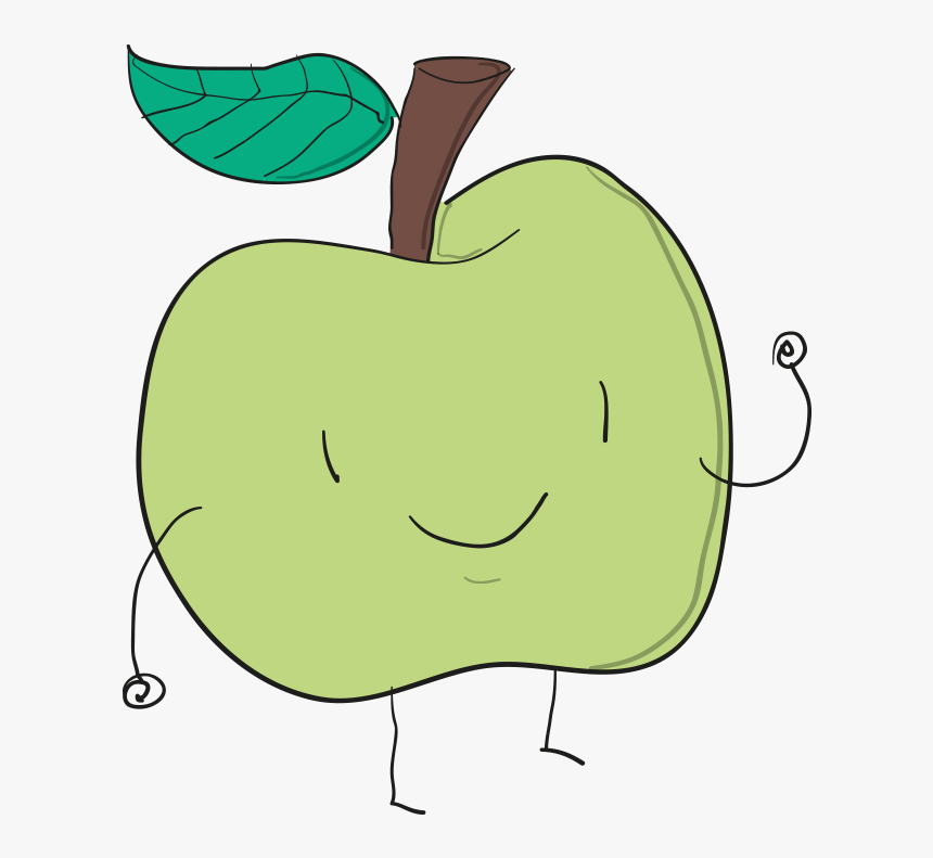 Apple Manzana Verde Green Drawing - Mcintosh, HD Png Download, Free Download