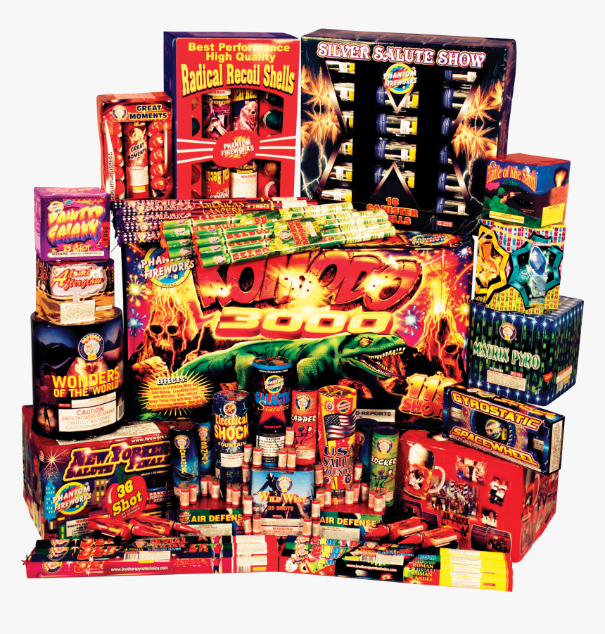 Fireworks Assortment Brothers Jumbo Assortment - Phantom Fireworks Assortments, HD Png Download, Free Download