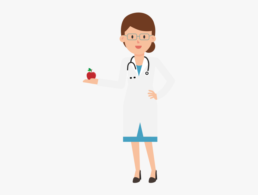 Cartoon Doctor Holding An Apple, HD Png Download, Free Download