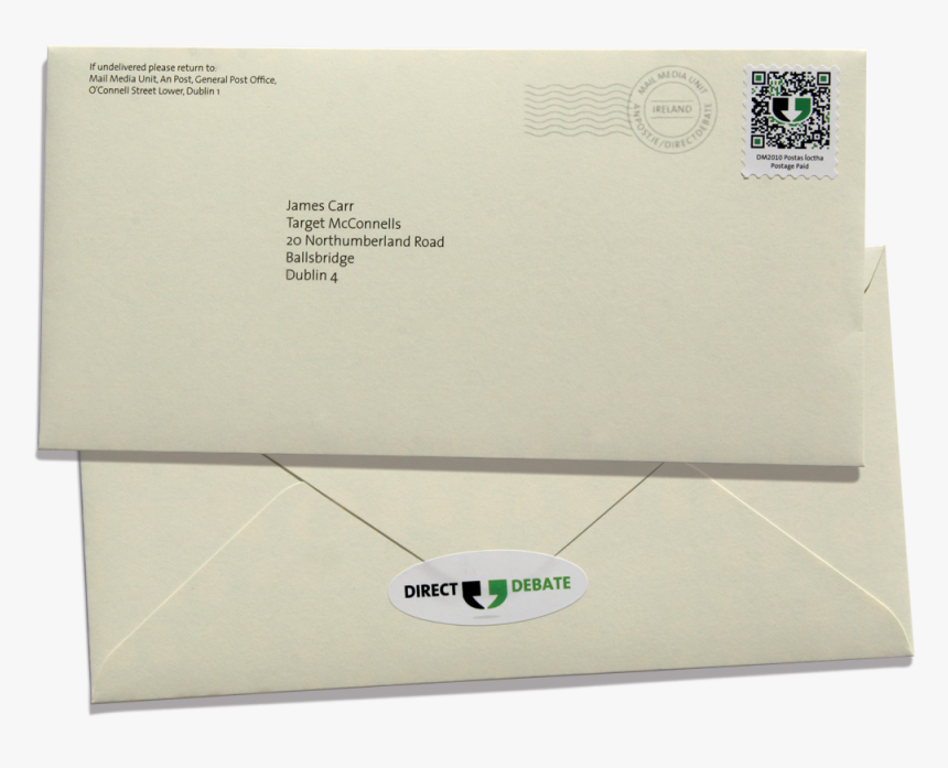 Custom Made Envelope With A Custom Made Qr Code Stamp - Qr Code On Envelope, HD Png Download, Free Download