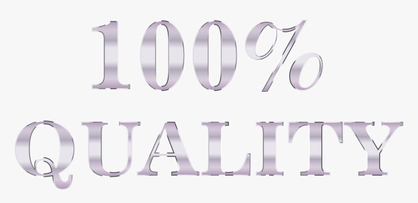 100 Percent Quality Typography Silver No Background - Graphics, HD Png Download, Free Download