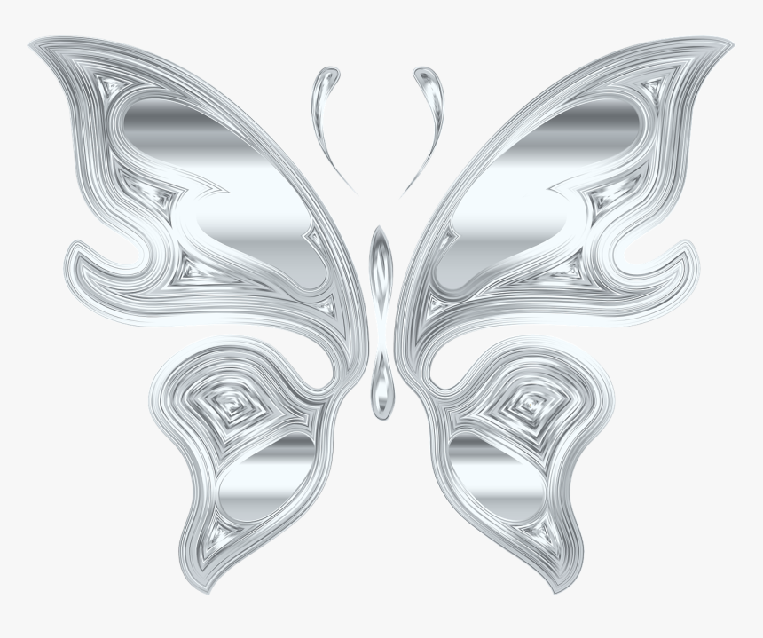 Iridescent Chromatic Prismatic Png Image - Silver Butterfly Transparent Background, Png Download, Free Download