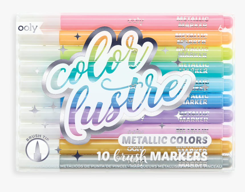 Ooly Color Lustre Metallic Brush Markers - Multimedia Software, HD Png Download, Free Download