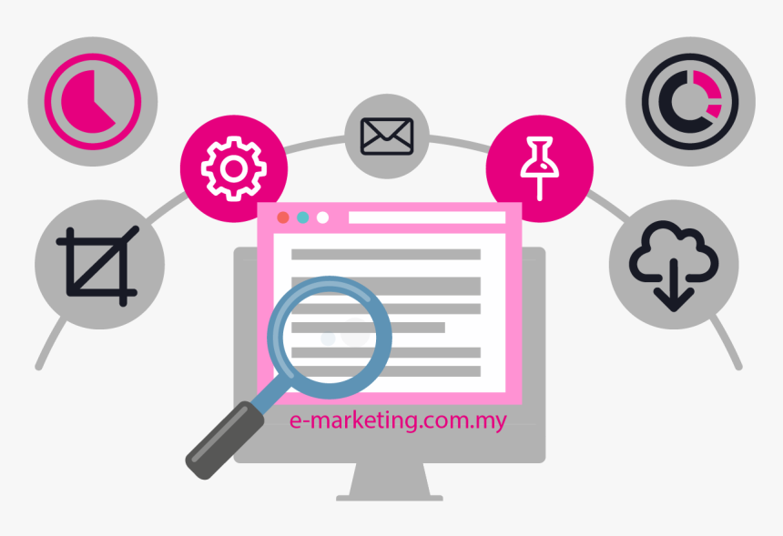 Digital Marketing Png Pink, Transparent Png, Free Download