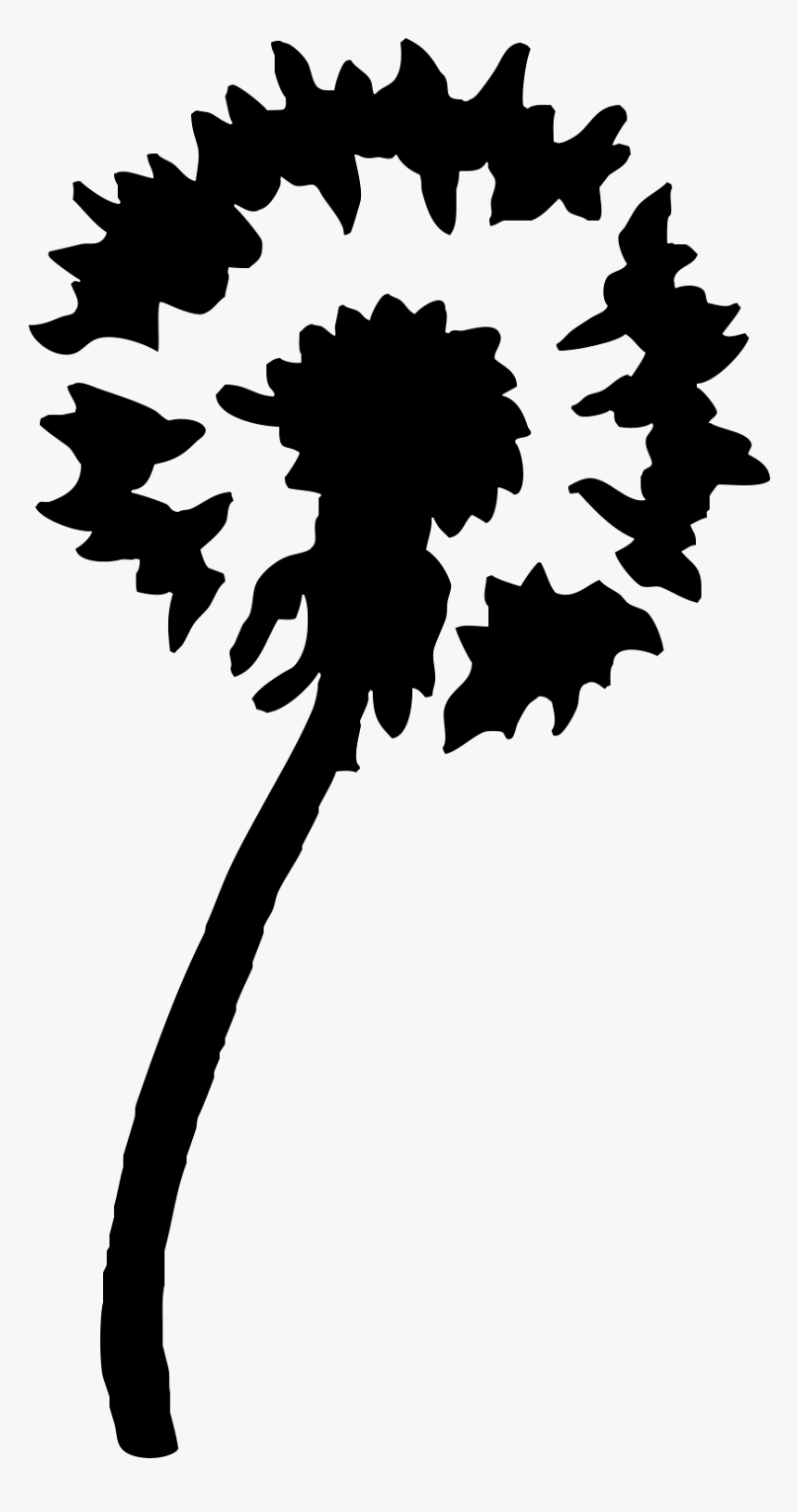 Silhouette Stencil Art - Dandelion Pumpkin Carving, HD Png Download, Free Download