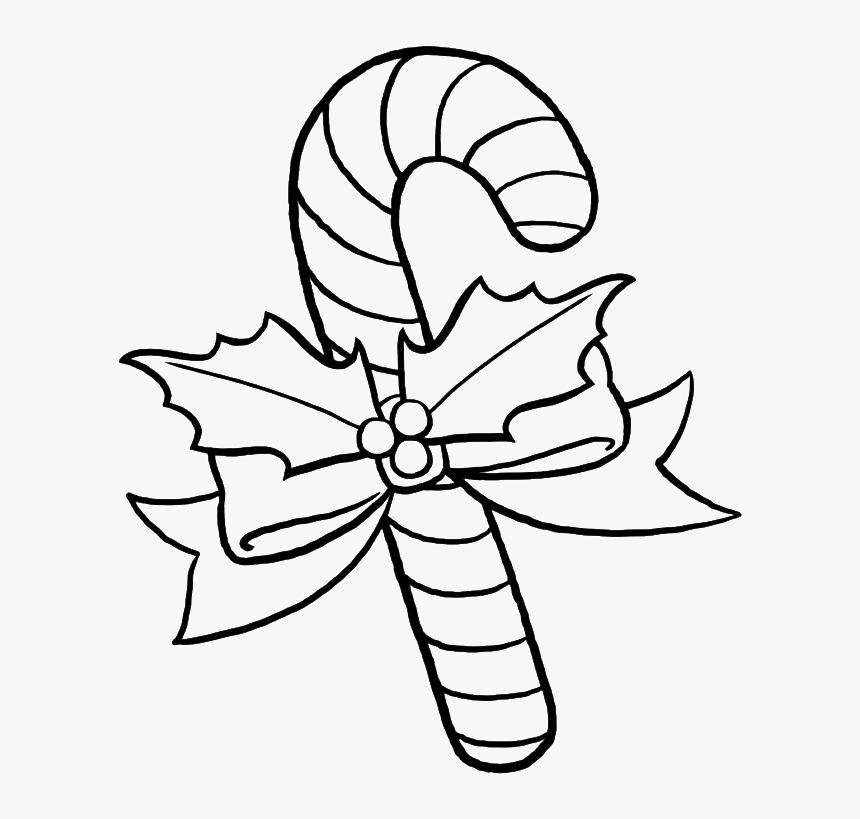 Pretty Sweet Candy Coloring Pages - Christmas Candy Cane Coloring Pages, HD Png Download, Free Download