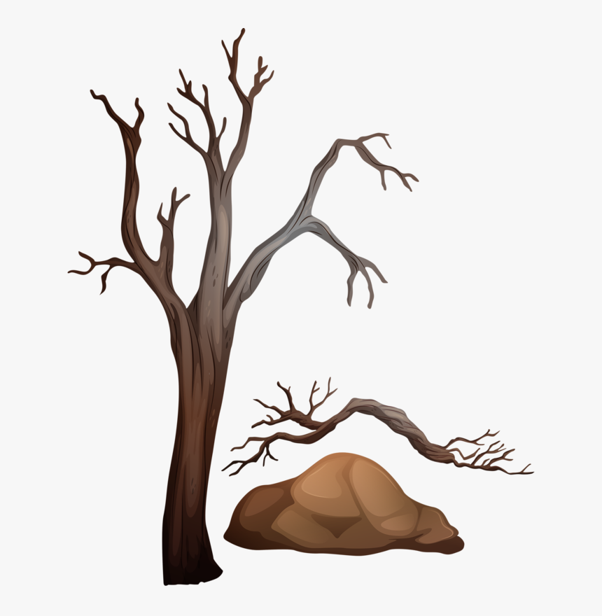Árvore Seca Tree Leaves, Tree Branches, Smileys, Stencils, - Train Tracks Adobe Illustrator, HD Png Download, Free Download