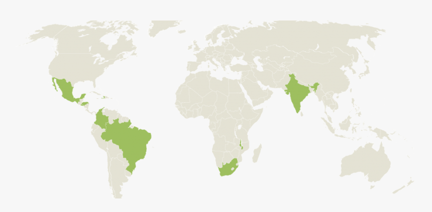 Rainforest Alliance Map Banana, HD Png Download, Free Download