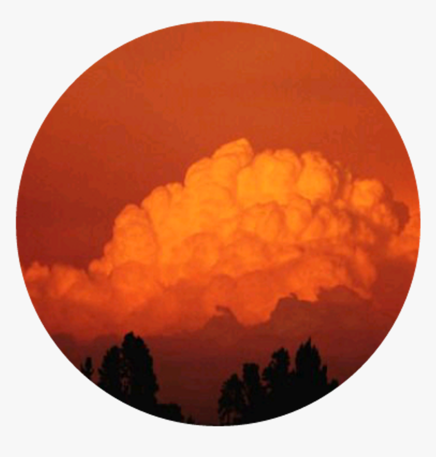 Cloud Silhouettes Orange Aesthetic Aestheticcircle - Orange Aesthetic Png, Transparent Png, Free Download
