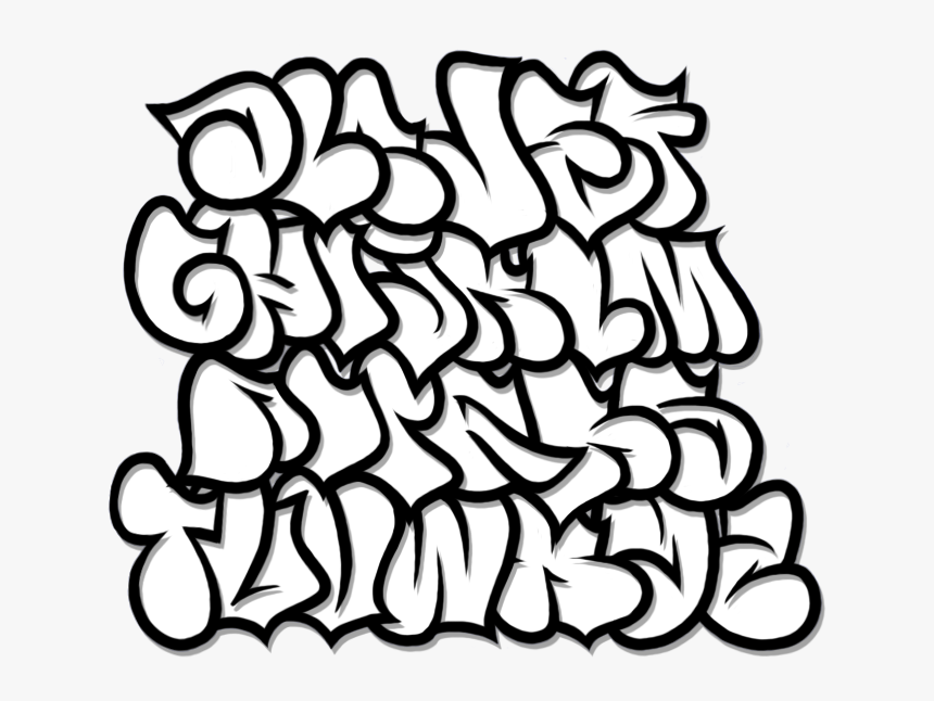 Graffiti Alphabet Tumblr - Bubble Graffiti Letters, HD Png Download, Free Download