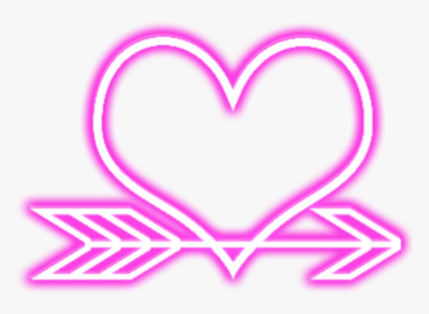 #love #heart #arrow #neon #geometric #overlay #layers - Heart, HD Png Download, Free Download