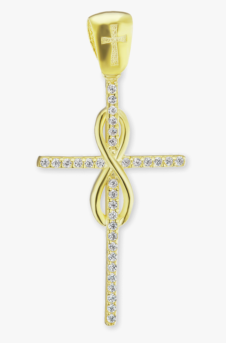 Sterling Silver Cross With Infinity Symbol And Stones - Body Jewelry, HD Png Download, Free Download