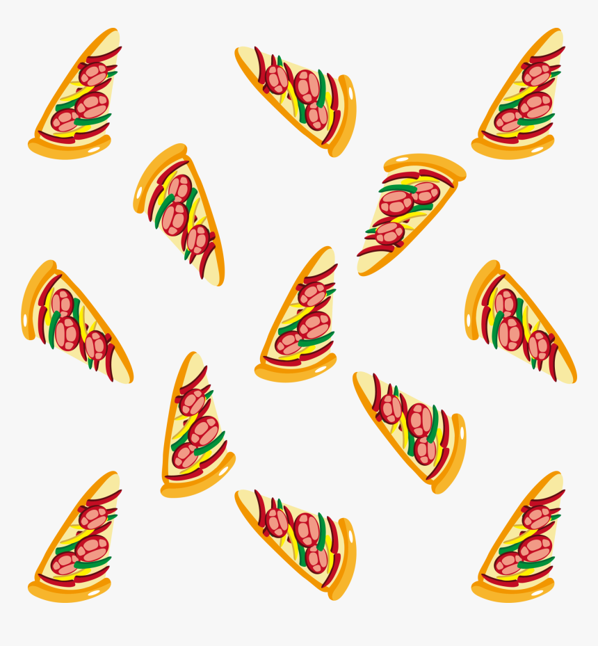 Pizza Fast Food Pattern - Fast Food, HD Png Download, Free Download