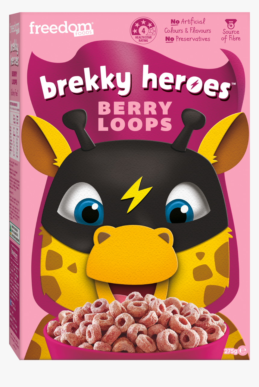 Brekky Heroes Berry Loops 300g, HD Png Download, Free Download