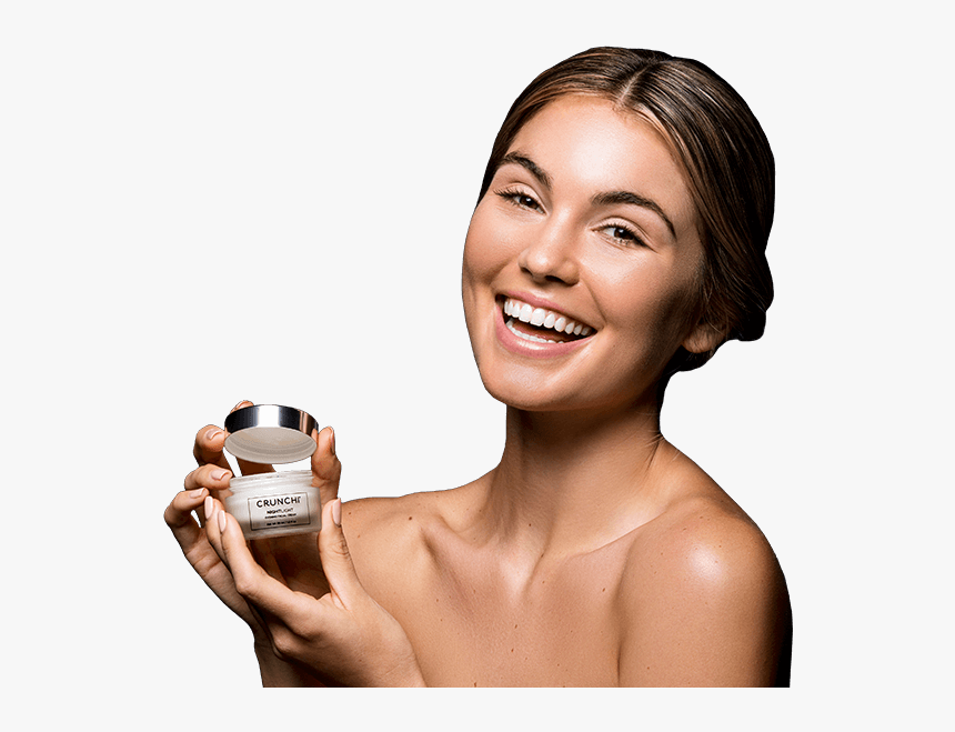 Nightlight Facial Cream On Skin - Girl Png For Cream Ad, Transparent Png, Free Download