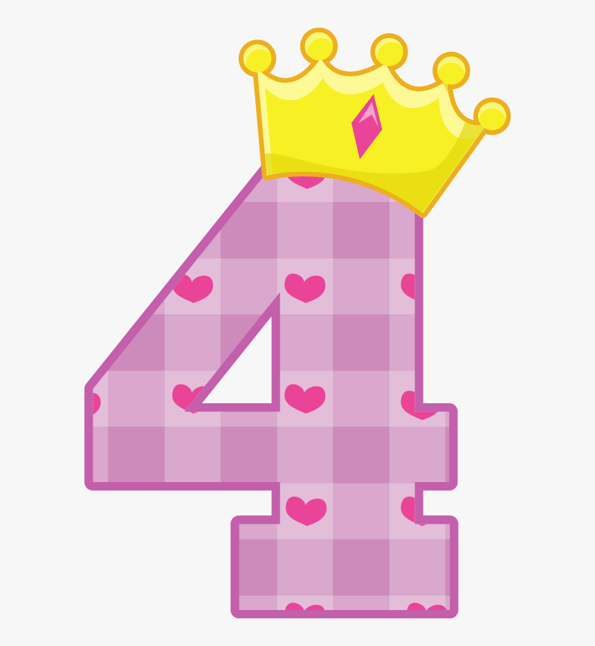Number 2 Clipart Pink Number - Number 4 Birthday Png, Transparent Png, Free Download