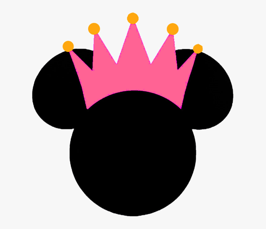 Silueta De Cabeza De Minnie Con Corona - Silhouette Minnie Mouse Png, Transparent Png, Free Download