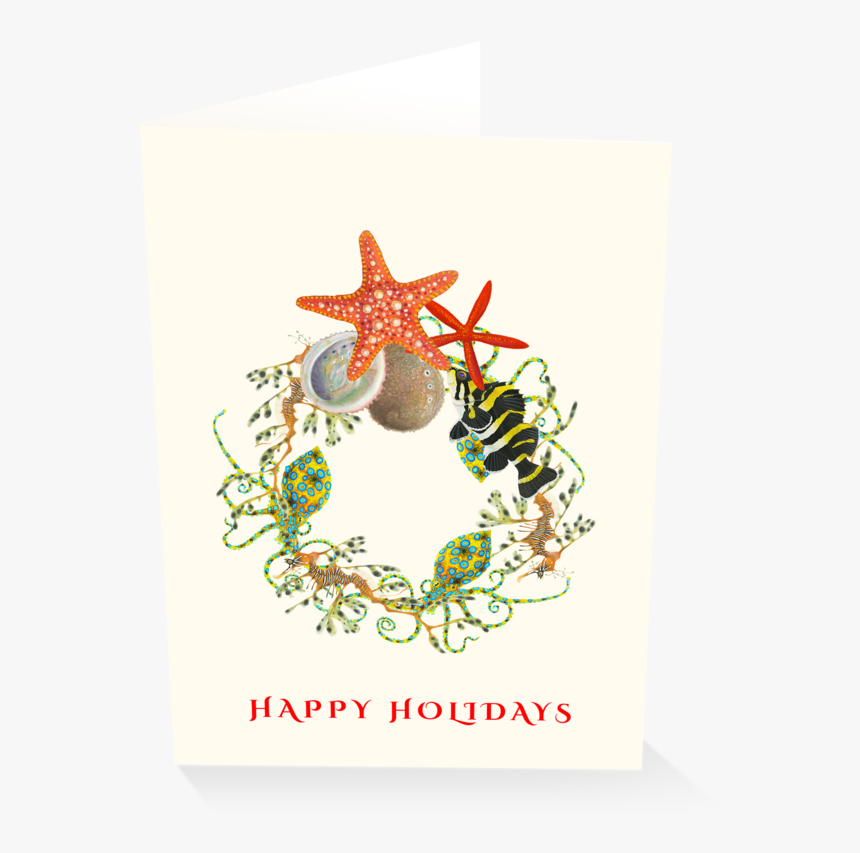 Nautical Wreath Holiday Card Boxed Set - Starfish, HD Png Download, Free Download