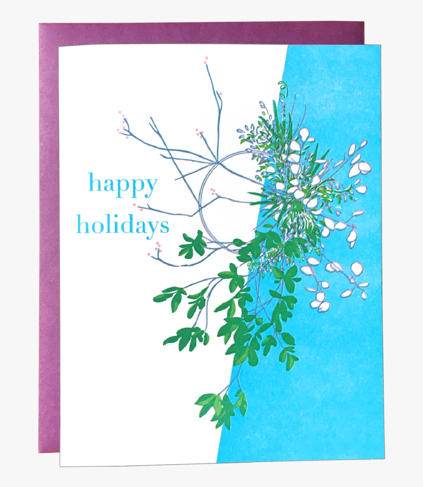 Modern Wreath Holiday Card - Greeting Card, HD Png Download, Free Download