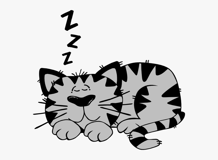 Sleeping Cat Svg Clip Arts - Cartoon Cat, HD Png Download, Free Download