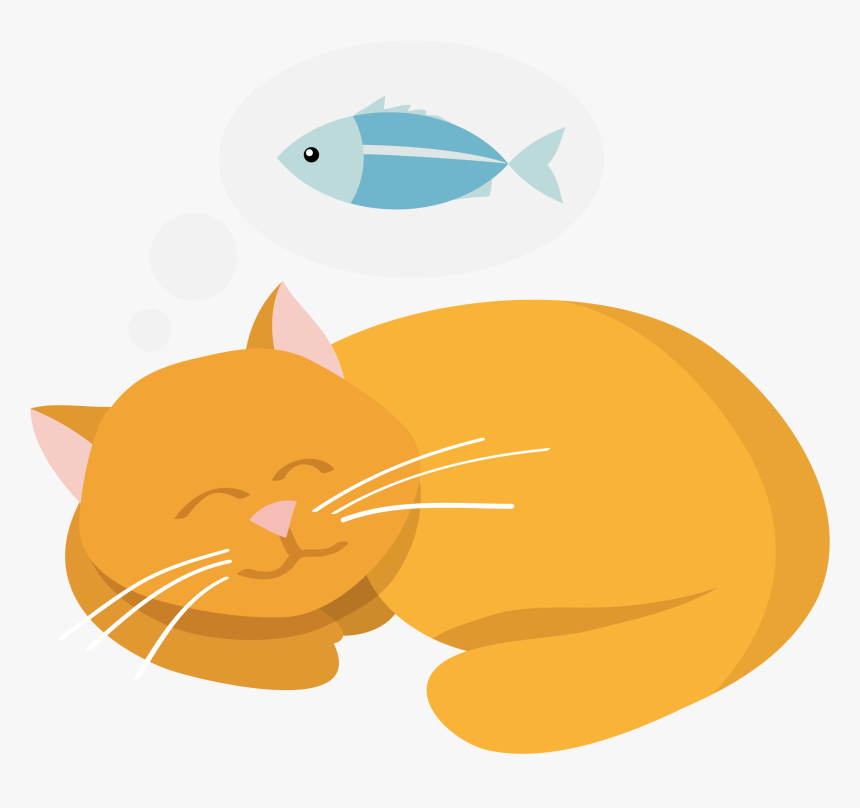 Sleeping Vector Dreams - Cat Dreaming Cartoon, HD Png Download, Free Download