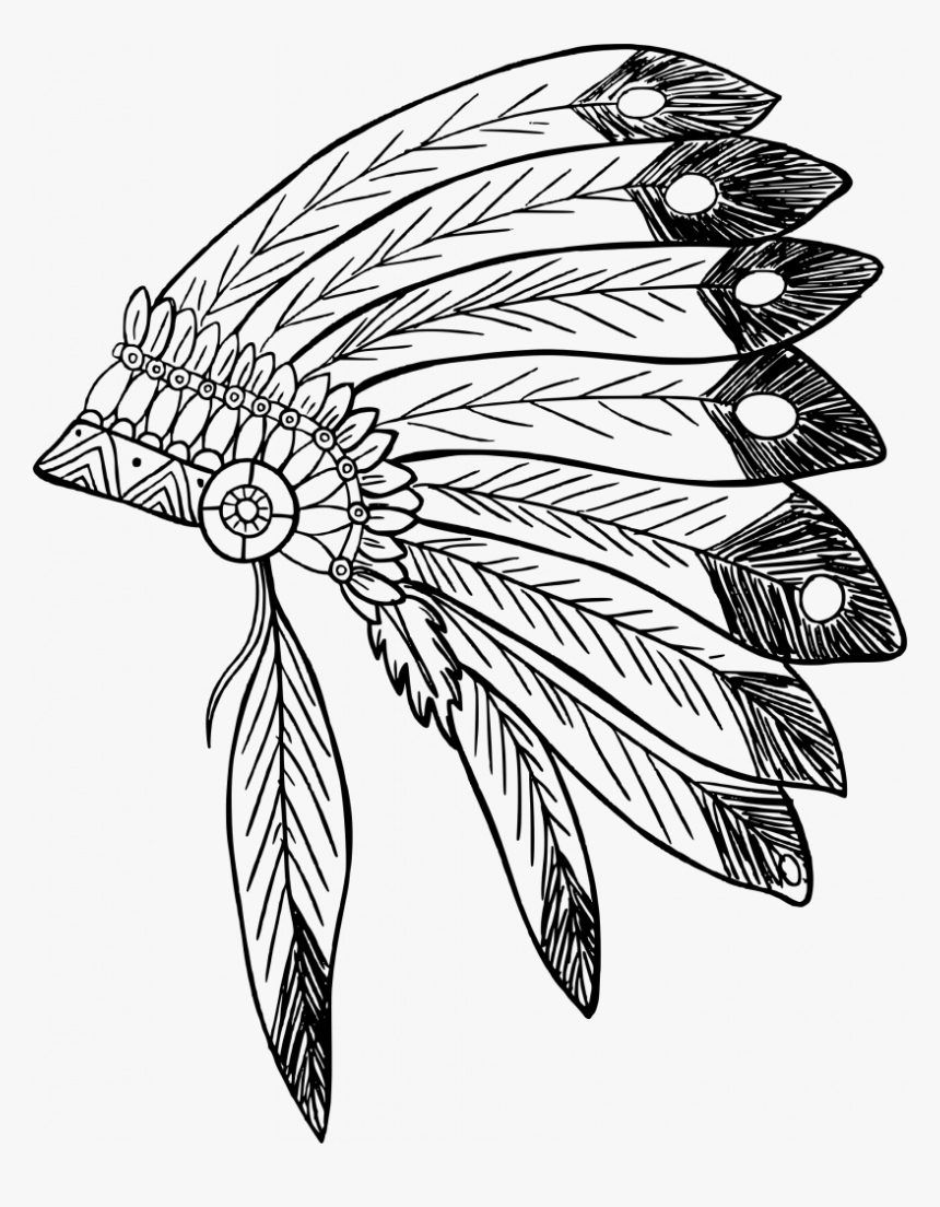 Download Pleasing Indian Headdress Clipart - Native American Headdress Clip Art, HD Png Download, Free Download