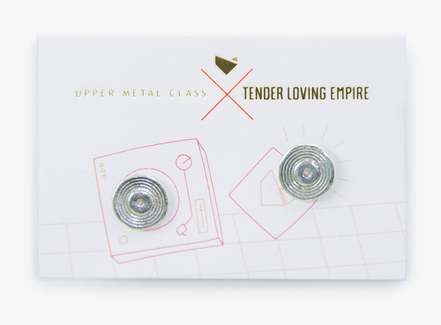 Sterling Record Earrings By Upper Metal Class"
 Class="lazyload - Label, HD Png Download, Free Download