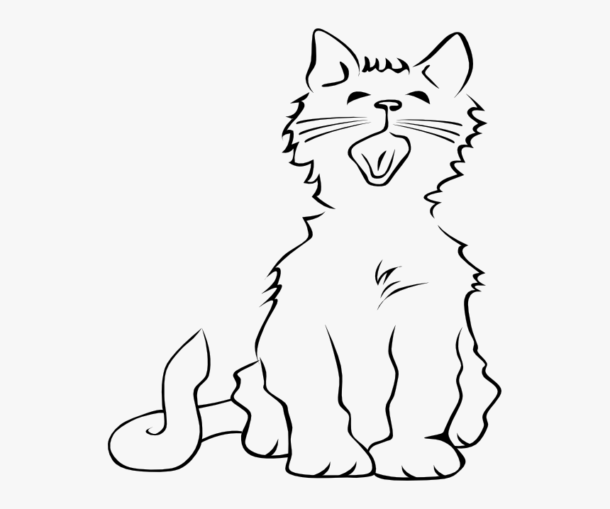 Cat Clipart Black And White Transparent, HD Png Download, Free Download