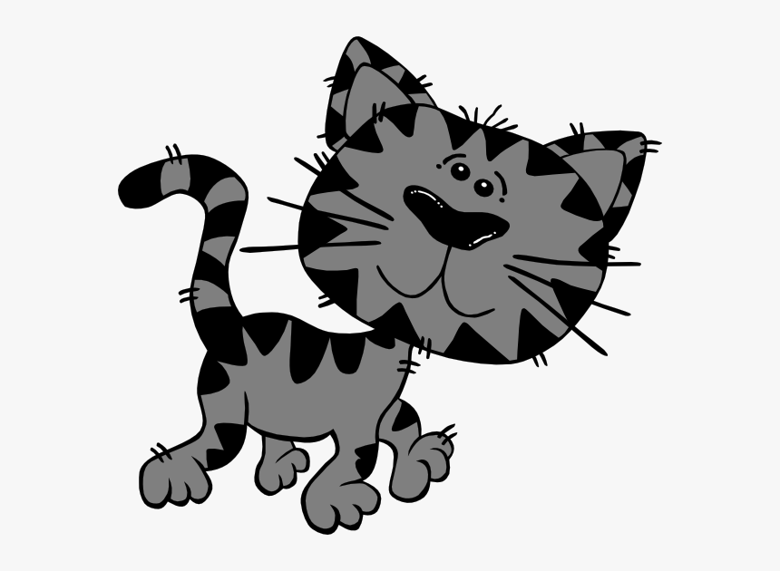 Hd Banner Stock Clipart - Black And Grey Cat Clipart, HD Png Download, Free Download