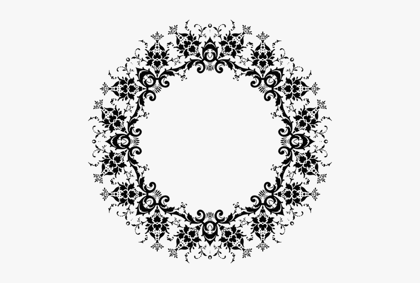 Floral Halo Vector Silhouette - Mehndi Design Logo Png, Transparent Png, Free Download