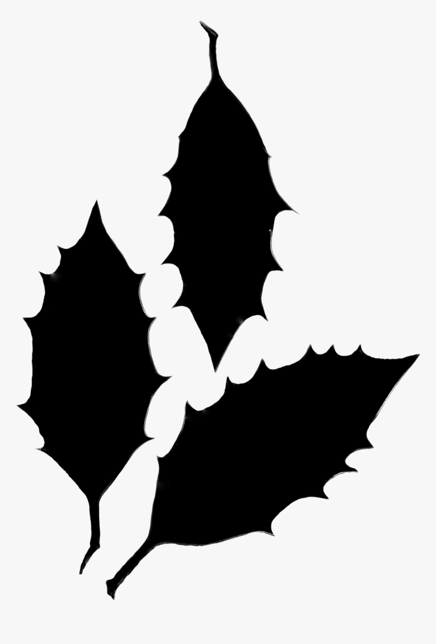 Clip Art Silhouette Leaf Flowering Plant Branching - Illustration, HD Png Download, Free Download