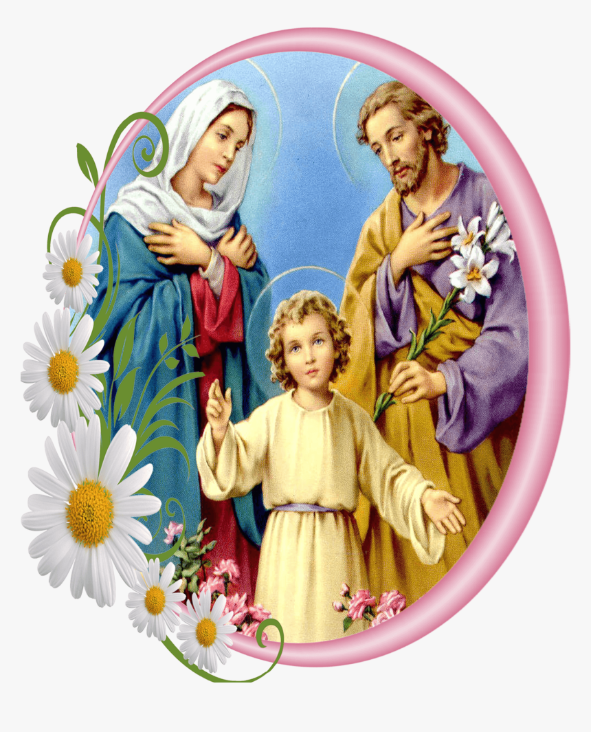 Religion Bible Family Holy Prayer Free Download Image - Mother Mary Joseph And Jesus, HD Png Download, Free Download