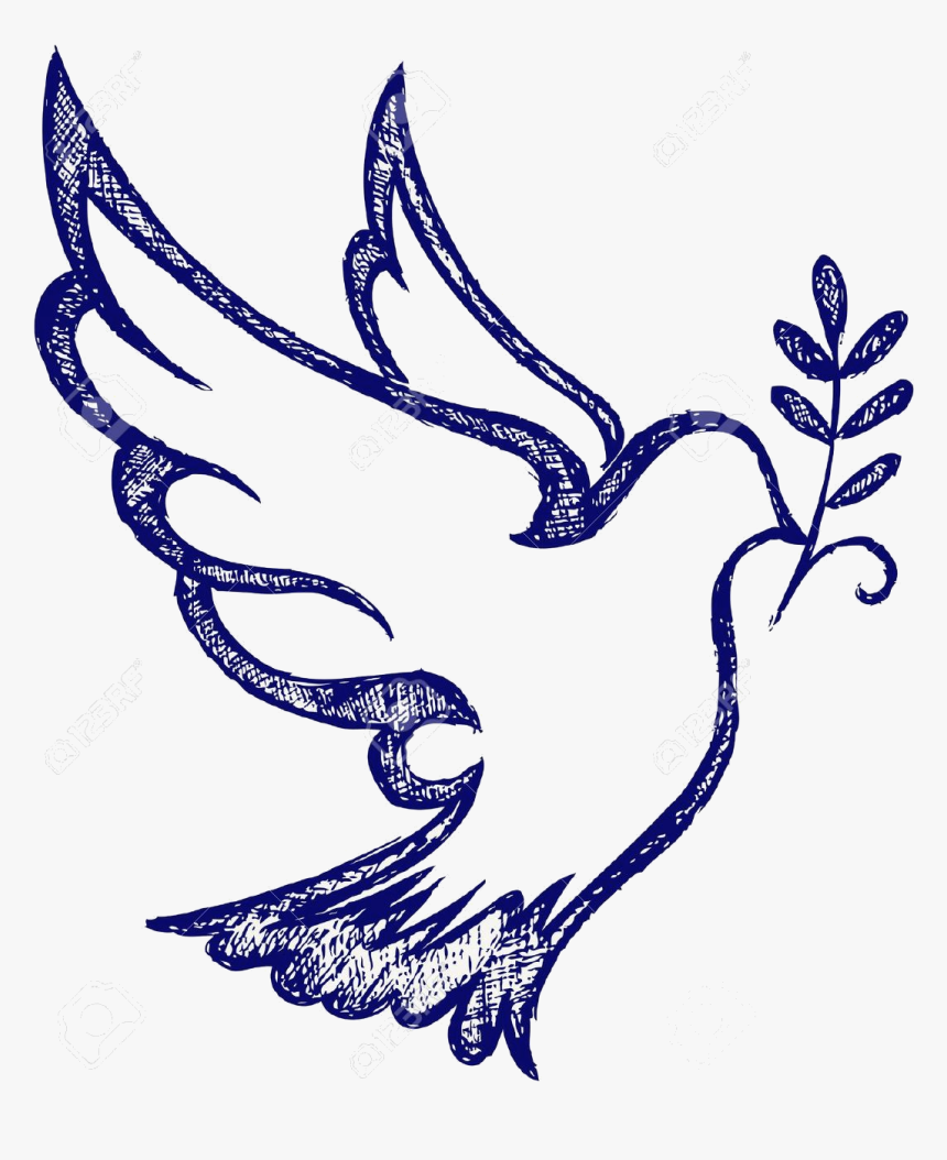 Doves As Symbols Holy Spirit - Holy Spirit Dove Drawings, HD Png Download, Free Download