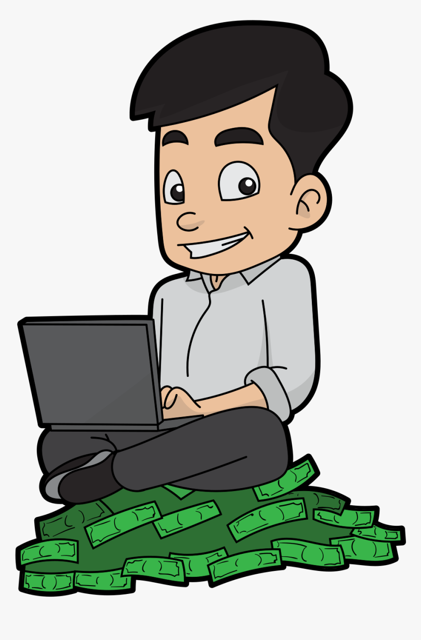 Man Money Cartoon Png, Transparent Png, Free Download