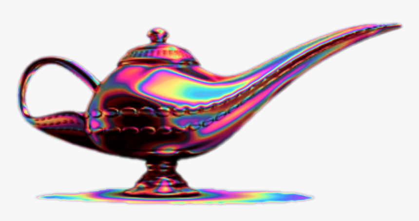 #holo #holographic #lamp #genie #magic #alladin #freetoedit - Holographic Genie Lamp, HD Png Download, Free Download