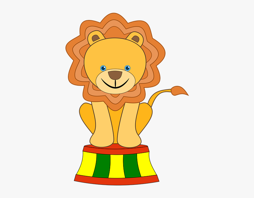 Circus Animal, Clown, Entertainment, Party, Carnival - Circus Lion Animals Vector, HD Png Download, Free Download