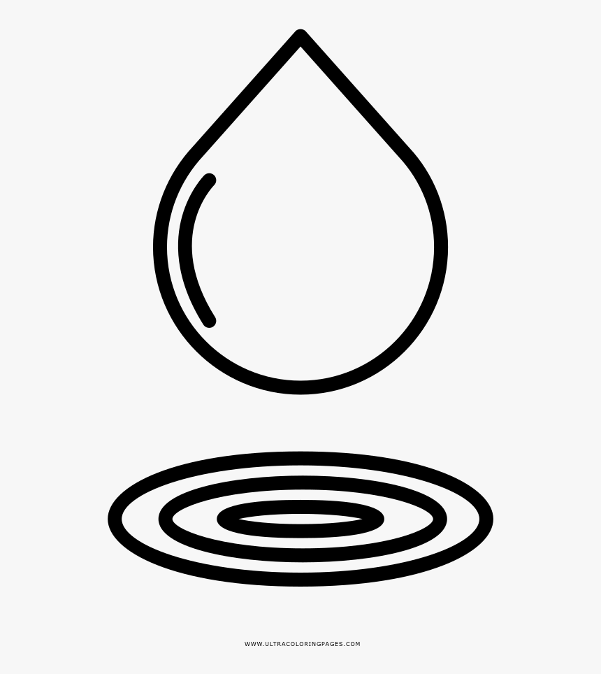 Download Hd Dibujo De Gota De Agua Para Colorear Gota - Gota De Agua Para Dibujar, HD Png Download, Free Download