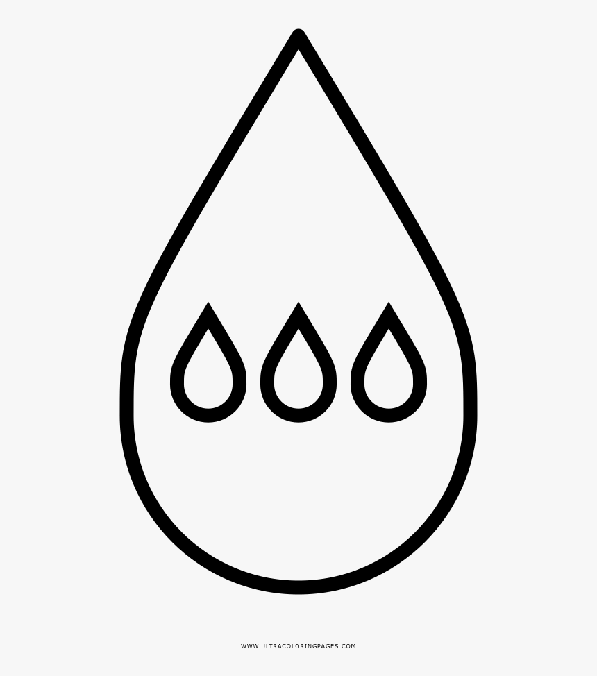 Gotas De Agua Página Para Colorear - Line Art, HD Png Download, Free Download