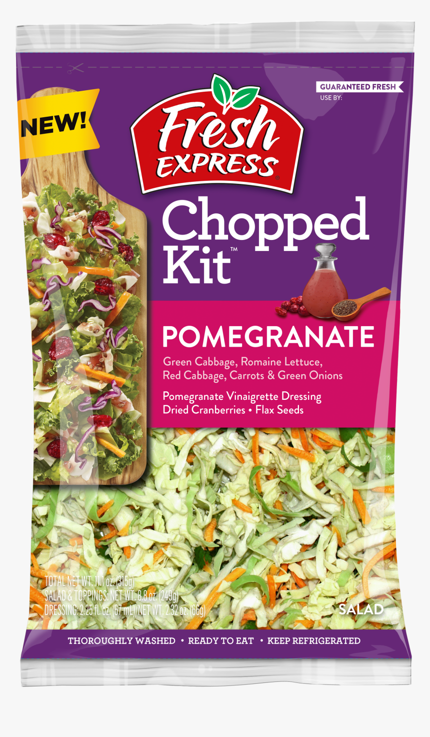 Pomegranate Chopped Kit - Fresh Express Chopped Caesar Salad Kit, HD Png Download, Free Download