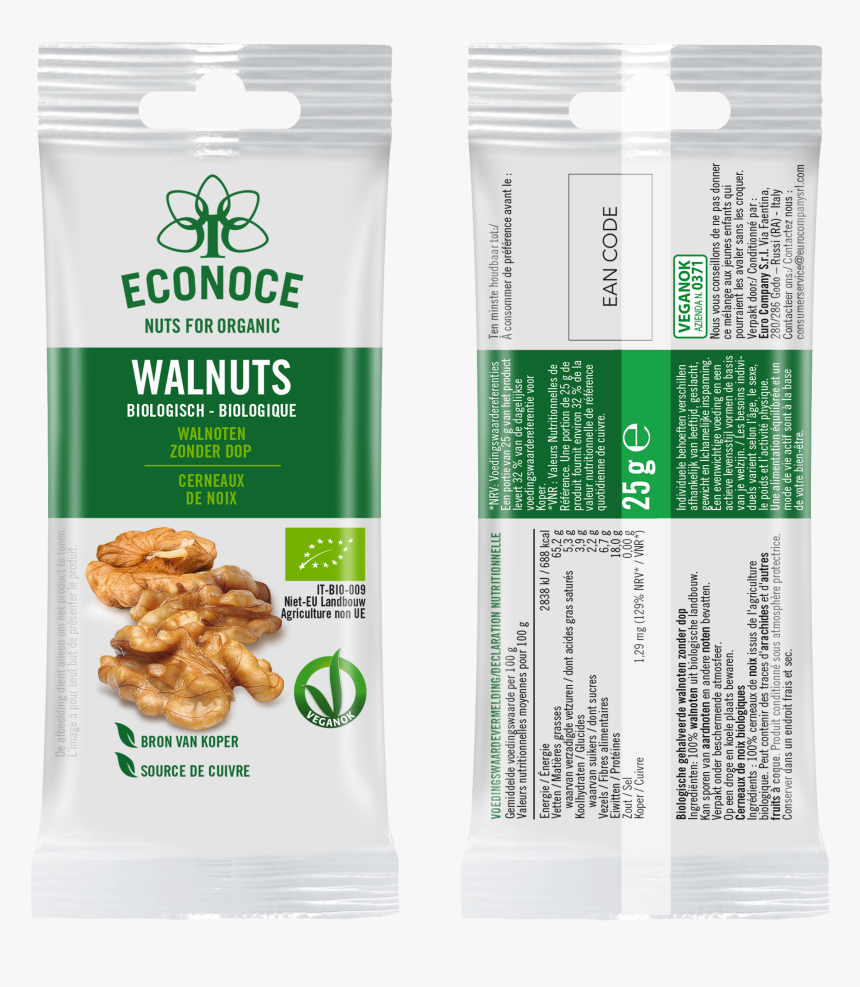 Walnuts Png , Png Download - Eurocompany Organic Shelled Hazelnuts, Transparent Png, Free Download