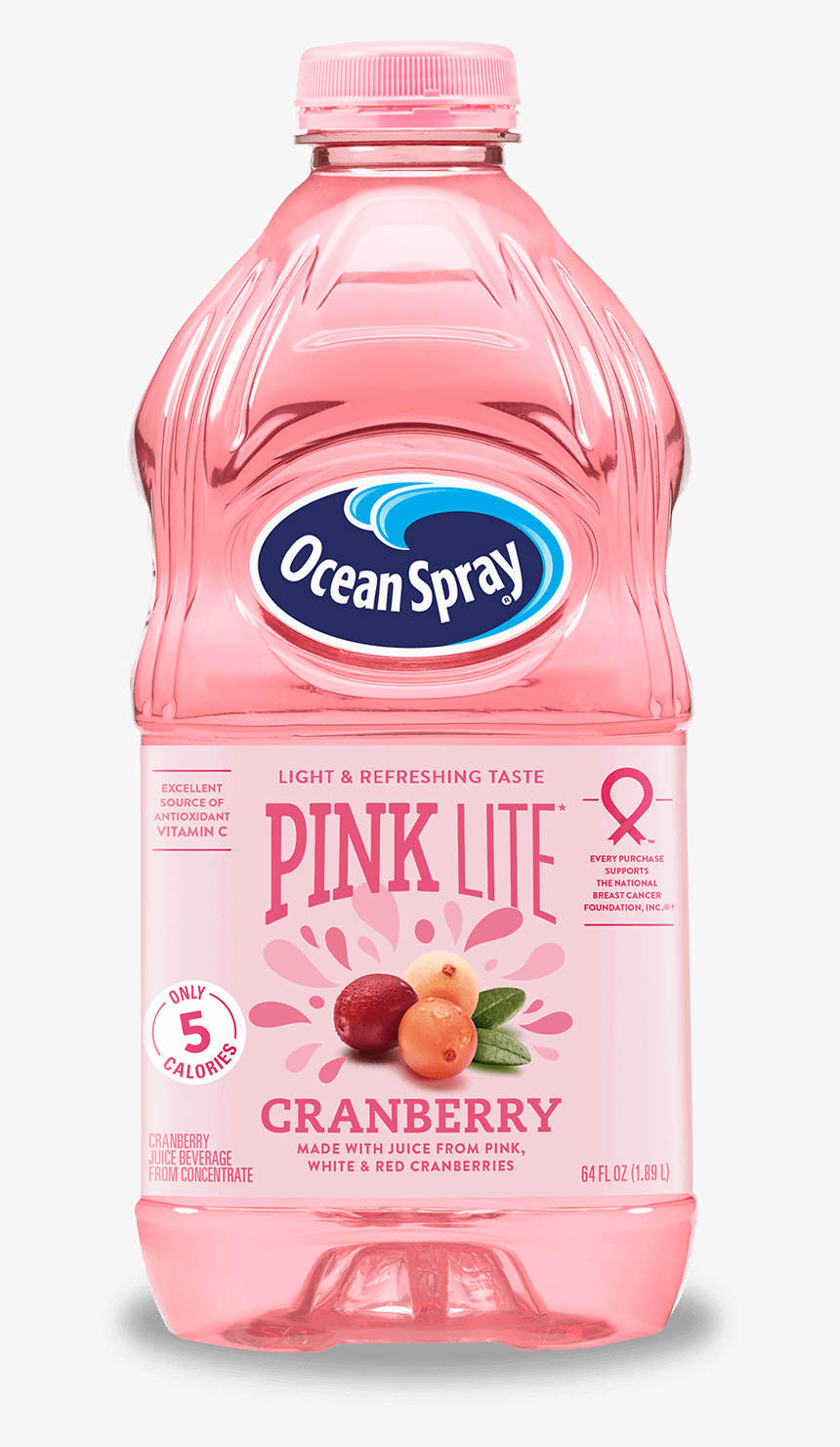 Pink Lite Cranberry Juice - Ocean Spray Pink Cranberry Juice, HD Png Download, Free Download