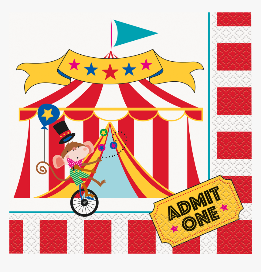 Circus Carnival Napkins - Circus Carnival Cake Topper, HD Png Download, Free Download